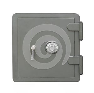 Gray combination safe isolated. photo