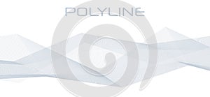 Gray complex polyline on a white background. Vector photo