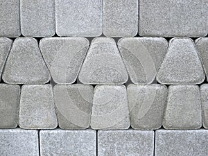 Gray concrete tiles for paving sidewalks and household plots