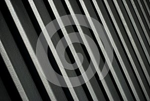 Gray corrugated metal sheet background