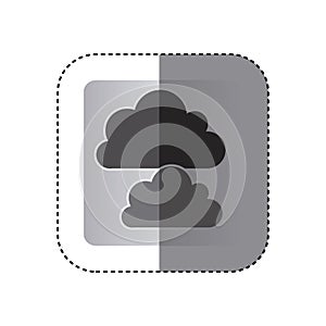 gray cound data network icon photo