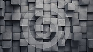 Gray Cubes Wall Background, abstract illustration