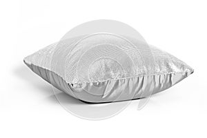 Gray cushion on white