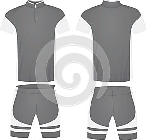 Gray cycling jersey