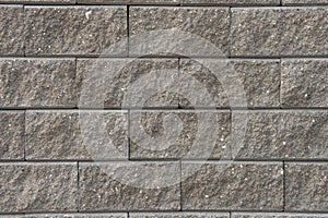 Gray decorative brick wall, texture, brown color