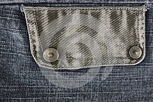 Gray denim fabric with a pocket