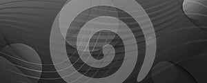 Gray Digital Background. Flow 3d Design. Curve