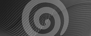 Gray Digital Background. Flow 3d Design. Wave