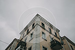 Drainpipe on the corner of the building