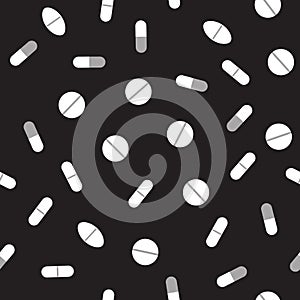 Gray drug pattern. Seamless vector background