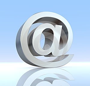 Gray e-mail symbol
