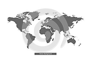 Gray Earth Map. World Map. Wold Map Vector