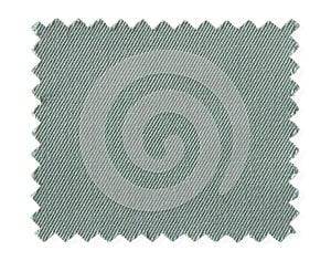 Gray fabric swatch samples isolated on white