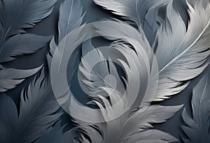 Gray Feather Texture Background