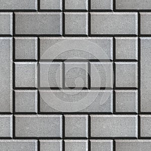 Gray Figured Paving Slabs as Rectangles and photo