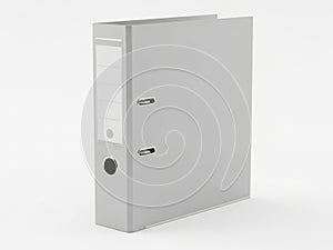 Gray file folder isolated on white background