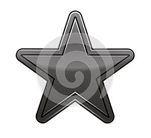 Nice illustration of a 3d look Black star on white background.