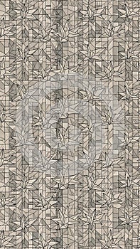 Gray Floral Patterned Fabric Texture Background