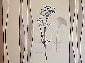 Gray flower background