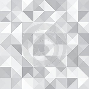 Gray geometric background with triangles of different shapes and scales. Wave Triangu