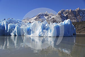 Gray glacier at Torres del Paine National Park