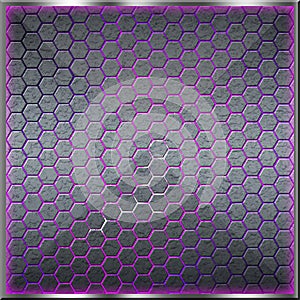 Gray hexagon background with real texture