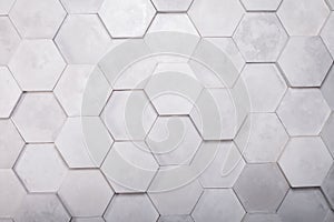 Gray Hexagon Background Texture on wall