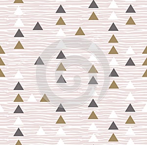 Gray hipster geometrical seamless vector pattern. photo