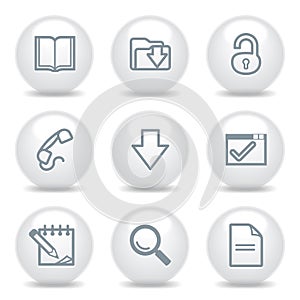 Gray icons set 6