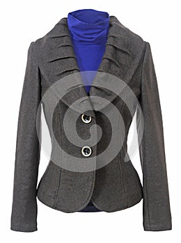 Gray jacket isolated on white