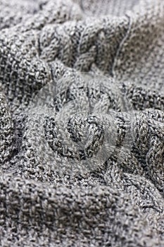 Gray knitted fabric