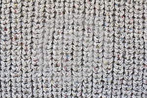 Gray knitted fabric texture