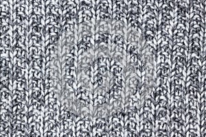 Gray knitted wool texture