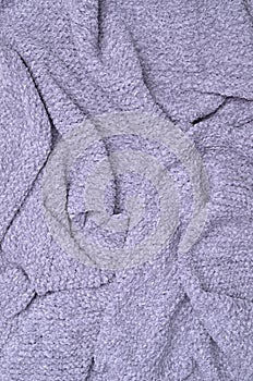 Gray knitted yarn background