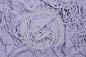 Gray knitted yarn background