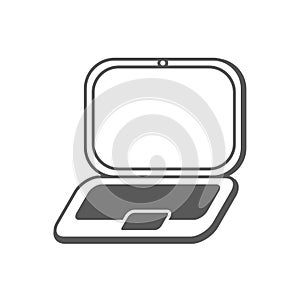 Gray laptop icon