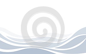 Gray lines layer wave flat vector background