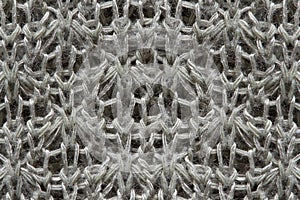 Gray loose knitted wool pattern