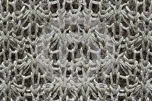 Gray loose knitted wool pattern