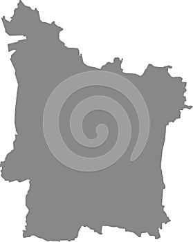 Gray map of ERLANGEN, GERMANY
