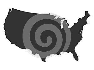 Gray Map of USA