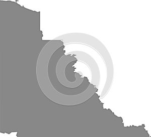 Gray map of YUKON, CANADA