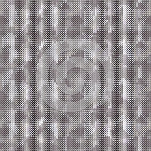 Gray Marl Blanket Knit Stitch Seamless Pattern. Homespun Handicraft Background. For Woolen Fabric, Camo Gender Neutral Grey