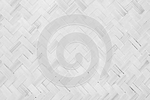 Gray Mat Traditional handicraft bamboo weave texture background.