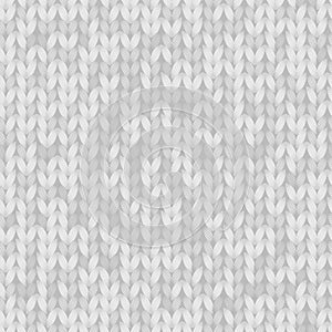 Gray melange knitted fabric seamless pattern, vector