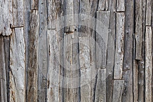 Gray messy wooden planks wall suface texture and background