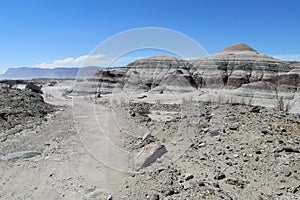 Gray mountains landscape