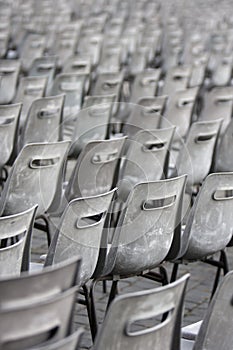 Gray and old chairs