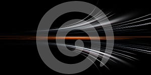 Gray and orange speed abstract technology background