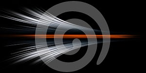 Gray and orange speed line abstract technology background